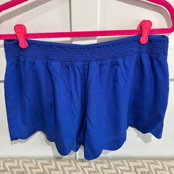 Lilly Pulitzer Women's Dahlia Scalloped Hem Pull On 4in Shorts Blue Size Large - Picture 6 of 8